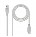 Nanocable CABLE USB 2.0, TIPO A/M-A/H, BEIGE, 1.0M