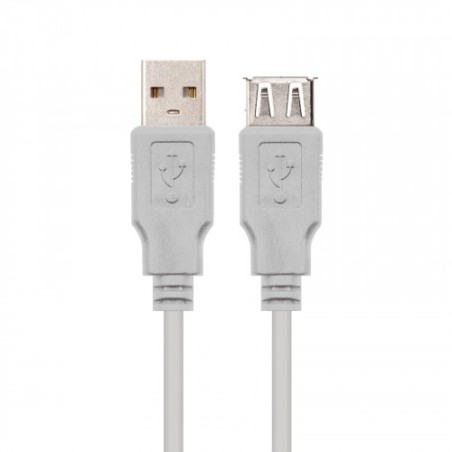 Nanocable CABLE USB 2.0, TIPO A/M-A/H, BEIGE, 1.0M