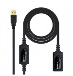 21530-Nanocable CABLE USB 2.0 PROLONGADOR CON AMPLIFICADOR, TIPO A/M-A/H, 10 M