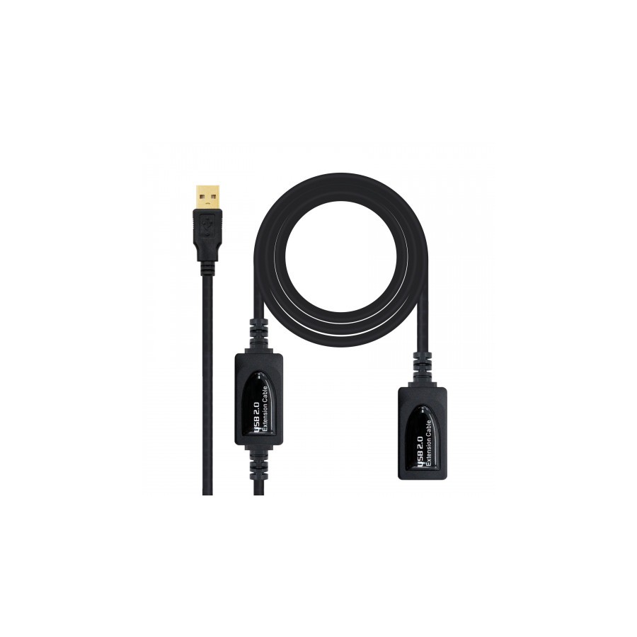 Nanocable 10.01.0213 cable USB 15 m 2.0 USB A Negro