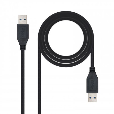 21534-Nanocable 10.01.1002-BK cable USB 2 m USB 3.2 Gen 1 (3.1 Gen 1) USB A Negro