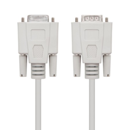 21541-Nanocable 10.14.0203 cable de serie Beige 3 m DB9