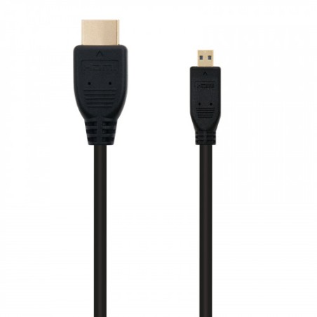 21555-Nanocable HDMI, 0.8m cable HDMI 0,8 m HDMI tipo A (Estandar) HDMI tipo D (Micro) Negro