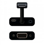 21561-Nanocable CONVERSOR HDMI A SVGA+AUDIO, HDMI/M-SVGA/H+3.5/H, NEGRO, 10 CM+1.0 M