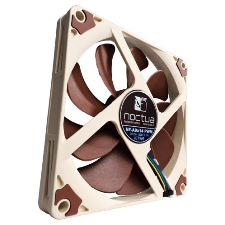 NOCTUA VENTILADOR CAJA NF-A9X14 PWM, 92MM FAN, 92X92X14 MM, 12V, 2200RPM/1700RPM/500RPM, 19,9 DB(A), 50,5 M3/H, 1,64 MM H2O, 4 P