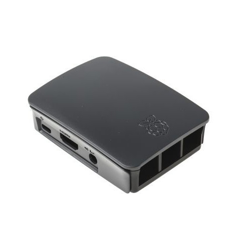 21603-RASPBERRY CAJA PARA RASPBERRY OFICIAL PI 3,  NEGRO, GRIS (9098138)