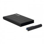 21608-TooQ CAJA HDD 2.5" SATA A USB 2.0/USB 3.0 NEGRA