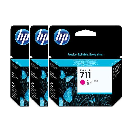 21675-HP 711 PACK 3 CARTUCHOSS DE TINTA HP711 MAGENTA (CZ135A)