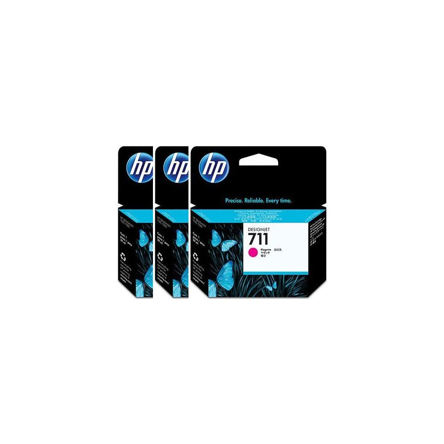 21675-HP 711 PACK 3 CARTUCHOSS DE TINTA HP711 MAGENTA (CZ135A)