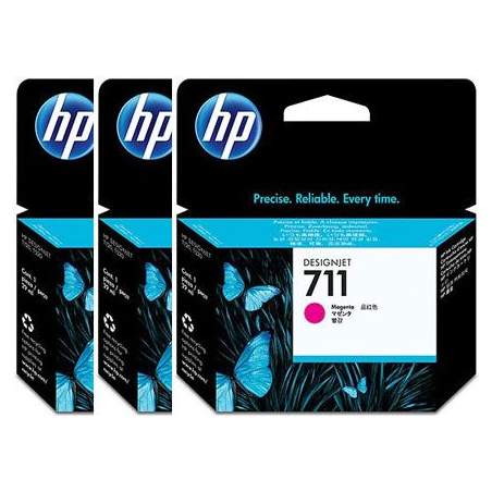 21675-HP 711 PACK 3 CARTUCHOSS DE TINTA HP711 MAGENTA (CZ135A)