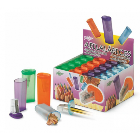 2176-SACAPUNTAS PLASTICO CON DEPOSITO FAIBO 2101