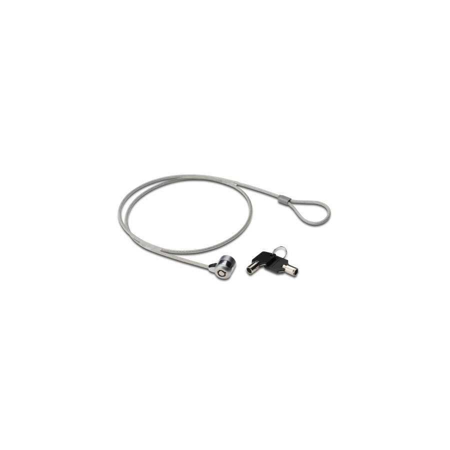 21766-Ewent EW1242 cable antirrobo Negro, Acero inoxidable 1,5 m