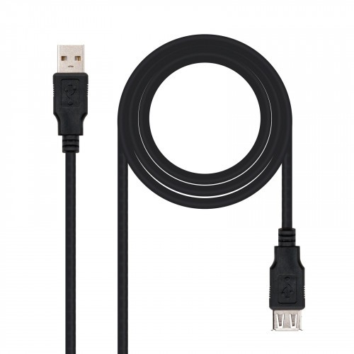 21889-Nanocable CABLE USB 2.0, TIPO A/M-A/H, NEGRO, 3.0 M