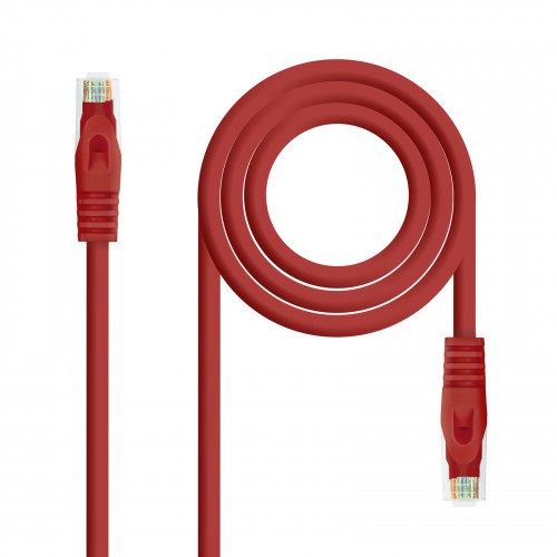 2189-Nanocable Cable de red latiguillo RJ45 LSZH Cat.6A UTP AWG24, Rojo, 2.0m