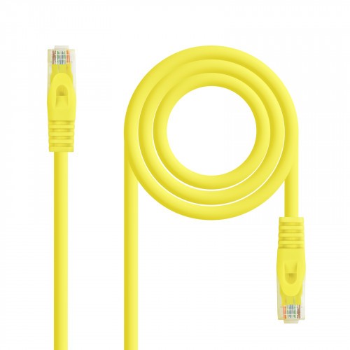 2191-Nanocable Cable de red latiguillo RJ45 LSZH Cat.6A UTP AWG24, Amarillo, 2.0m