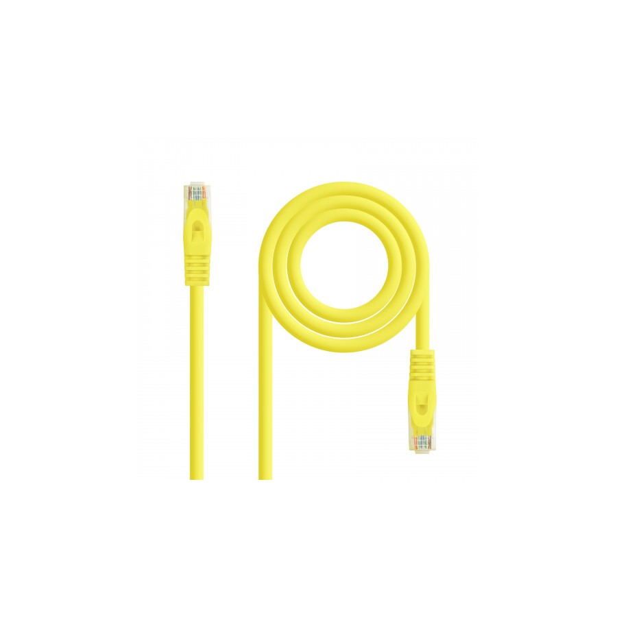 2191-Nanocable Cable de red latiguillo RJ45 LSZH Cat.6A UTP AWG24, Amarillo, 2.0m