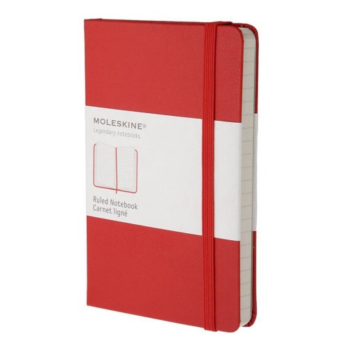 21919-LIBRETA CLASICA TAPA DURA ROJA L (13X21CM) RAYADA MOLESKINE QP060R
