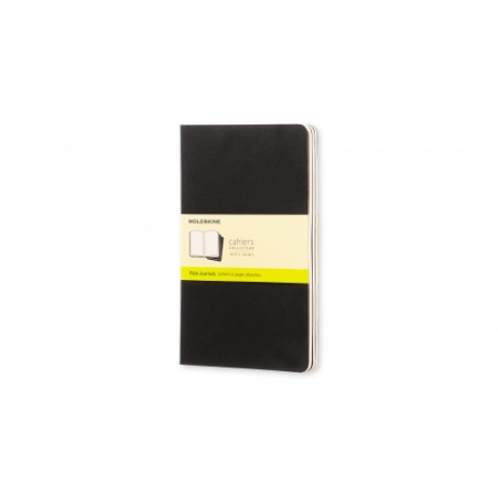 21923-SET DE 3 LIBRETAS CAHIER NEGRAS L (13X21CM) LISAS MOLESKINE QP318