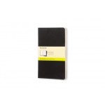 21923-SET DE 3 LIBRETAS CAHIER NEGRAS L (13X21CM) LISAS MOLESKINE QP318