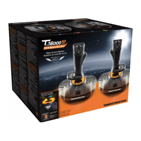 22129-Thrustmaster T.16000M FCS SPACE SIM DUO Negro, Naranja USB Palanca de mando Analogico/Digital PC