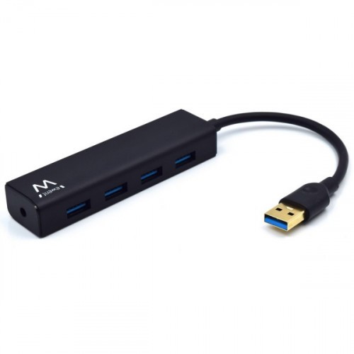22205-Ewent EW1136 hub de interfaz USB 3.2 Gen 1 (3.1 Gen 1) Type-A 480 Mbit/s Negro