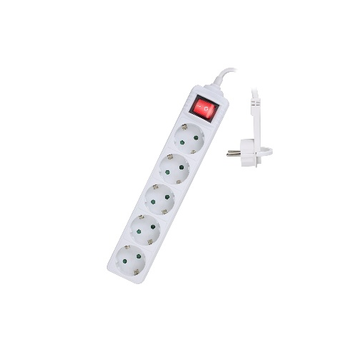 22207-Ewent EW3955 base multiple 1,5 m 5 salidas AC Interior Blanco