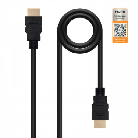 22215-Nanocable HDMI V2.0, 2m cable HDMI HDMI tipo A (Estandar) Negro