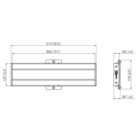 22292-VOGELS PFB 3405 INTERFACE BAR 515MM SILVER