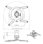 22295-VOGELS PPC 2500 PROJECTOR CEILLING MOUNT