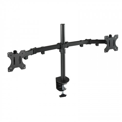 22490-TooQ Soporte de Mesa Giratorio e Inclinable para 2 Pantallas (Monitor / TV Plasma / LCD / LED) 13" - 32", de Dos B