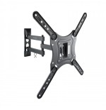 22497-TooQ Soporte Giratorio e Inclinable para Monitor / TV LCD, Plasma de 23"- 55", con Tres Pivotes, Negro