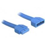 22524-DeLOCK 82943 cable USB 0,45 m USB 3.2 Gen 1 (3.1 Gen 1) Azul