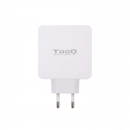 22539-TooQ Cargador de Pared doble puerto USB-C PD + USB A QC3.0, 48W