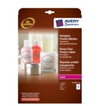 2266-PAQUETE 10 HOJAS ETIQUETAS BRILLANTES INVISIBLES,REDONDAS,DIAMETRO DE 60 MM AVERY L7127-10