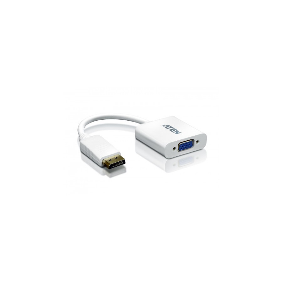 Aten Displayport/VGA adapter DisplayPort Male VGA HDB-15 Female Blanco