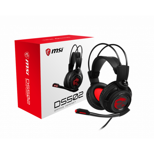 MSI DS502 Auriculares Diadema Negro, Rojo