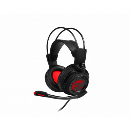 MSI DS502 Auriculares Diadema Negro, Rojo