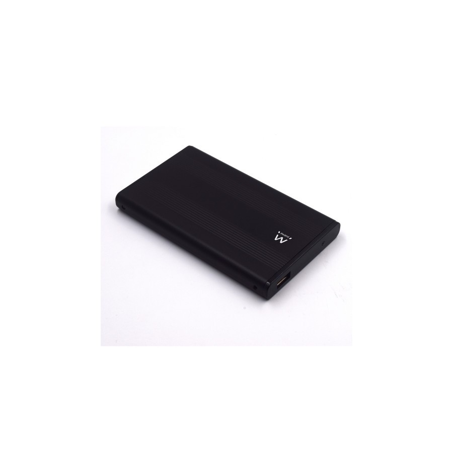 22716-Ewent EW7041 caja para disco duro externo Aluminio, Negro 2.5" USB con suministro de corriente