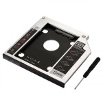 22719-Ewent EW7003 funda para disco duro externo Acrilonitrilo butadieno estireno (ABS), Aluminio Negro, Blanco