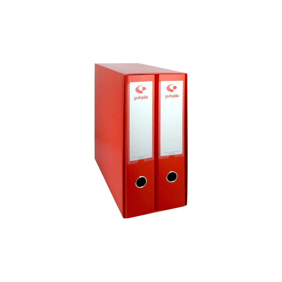 22778-MODULO 2 ARCHIVADORES COLOR ROJO FOLIO 290X350X160 GRAFOPLAS 7279251