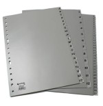 22781-JUEGO NUMERICO XS 1-12 FOLIO POLIPROPILENO GRIS GRAFOPLAS 44412071