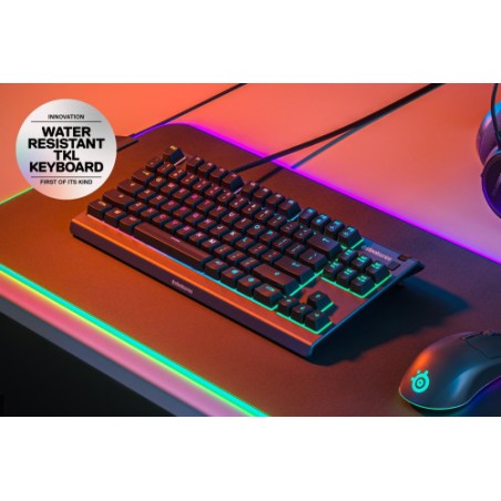 Steelseries APEX 3 TKL teclado USB QWERTY Ingles de EE. UU. Negro