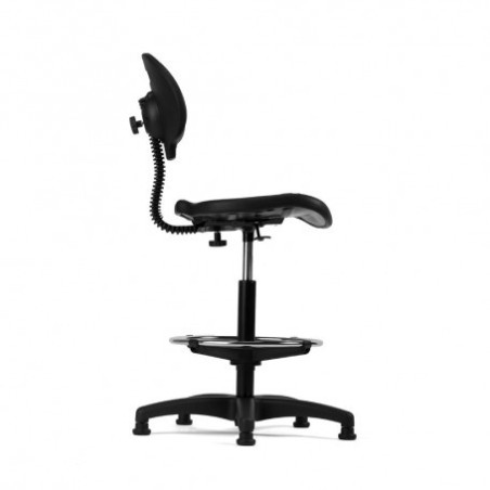 22869-TABURETE CON ASIENTO Y RESPALDO CON REPOSAPIES METALICO REGULABLE EN ALTURA ROCADA 925N