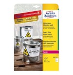 2303-PAQUETE 8 HOJAS ETIQUETAS DE POLIESTER BLANCO PARA IMPRESORAS LASER 99,1X139 MM AVERY L4774-8