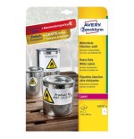 2305-PAQUETE 8 HOJAS ETIQUETAS DE POLIESTER BLANCO-IMPRESORAS LASER-210X297 MM AVERY L4775-8