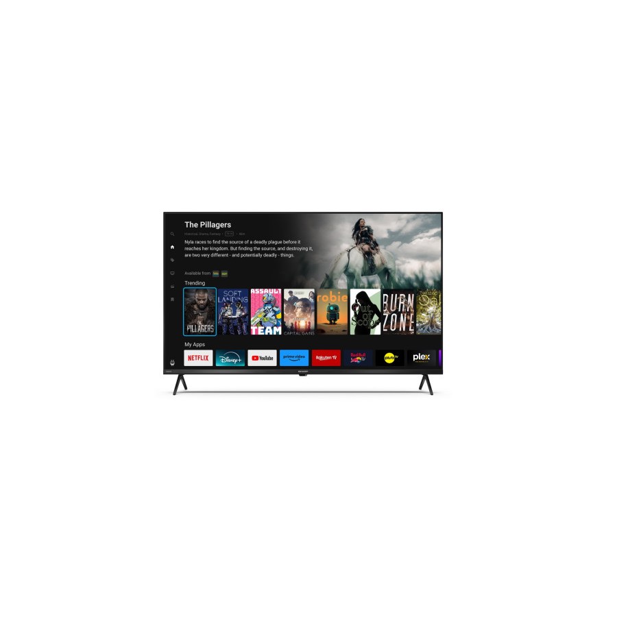 23077-TELEVISOR SHARP 43"43GK4245E TIVO TV, 4K ULTRA HD, SMART TV, ACTIVE MOTION 400, NEGRO