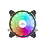 MARS GAMING MCPU220 CPU COOLER, ARGB 12CM PWM FAN, 4X HEATPIPE, 140W, BLACK