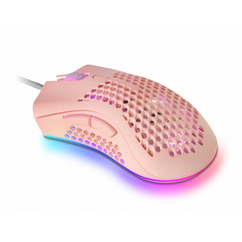 Mars Gaming MMEXP, Raton Gaming RGB Ultraligero Rosa