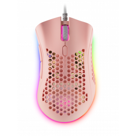 Mars Gaming MMEXP, Raton Gaming RGB Ultraligero Rosa