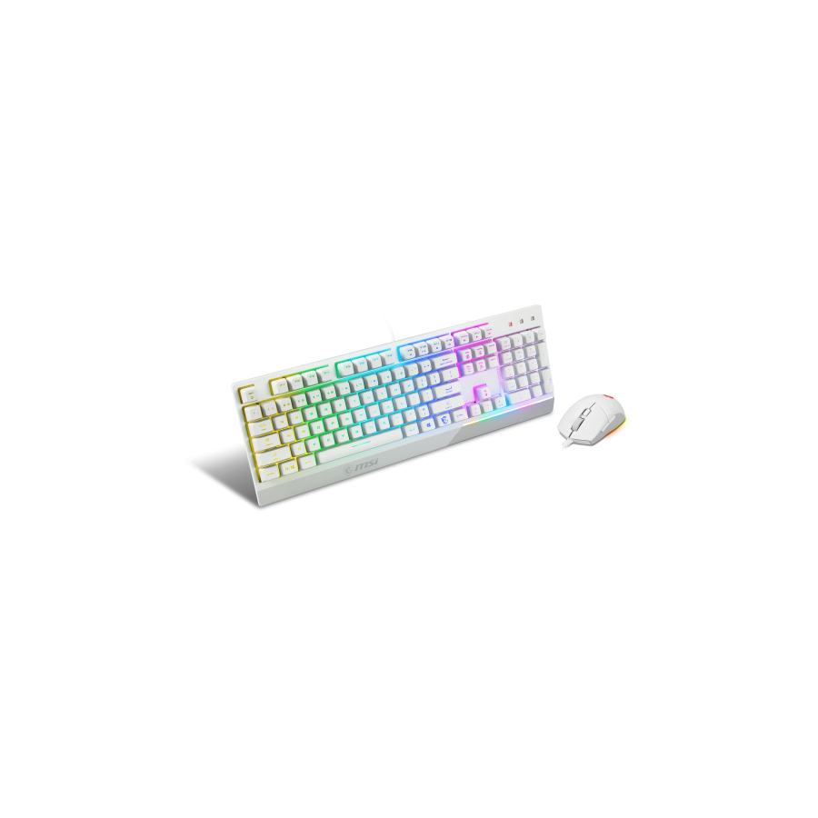 23160-TECLADO + RATON MSI VIGOR GK30 COMBO WHITE ES